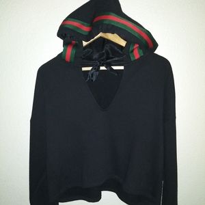 Custom Hooded Cropped Sweatshirt